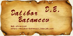 Dalibor Batančev vizit kartica